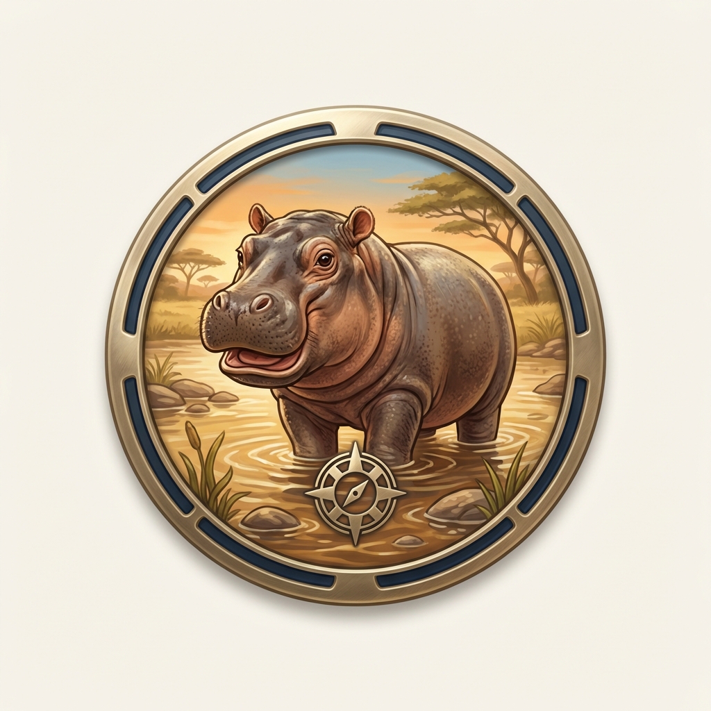 Hippo Helper badge art