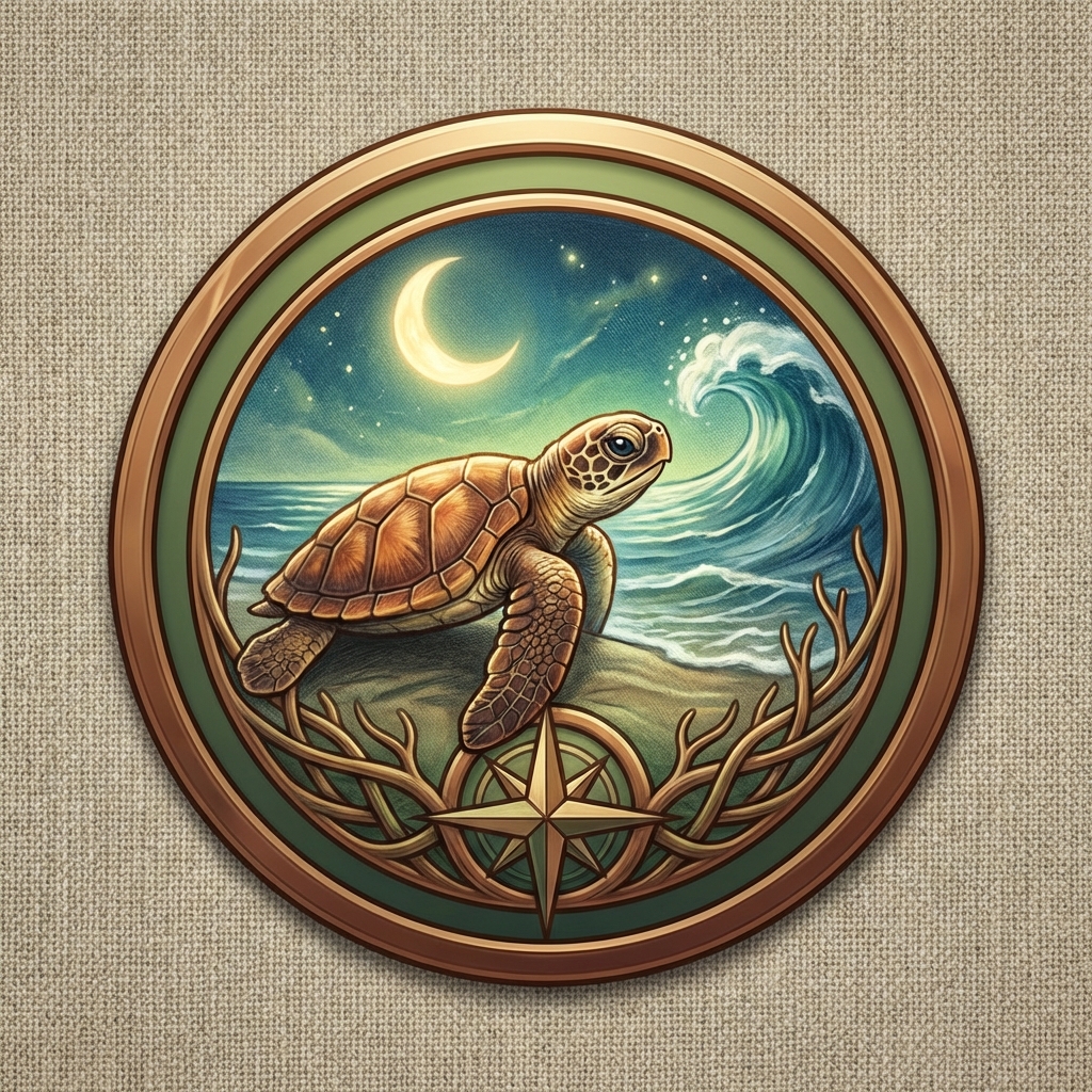 Sea Turtle Guide badge art