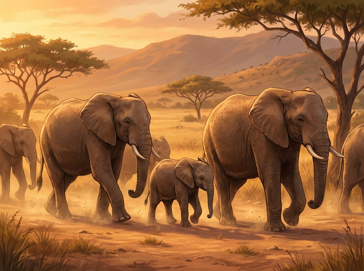 Young elephant story artwork