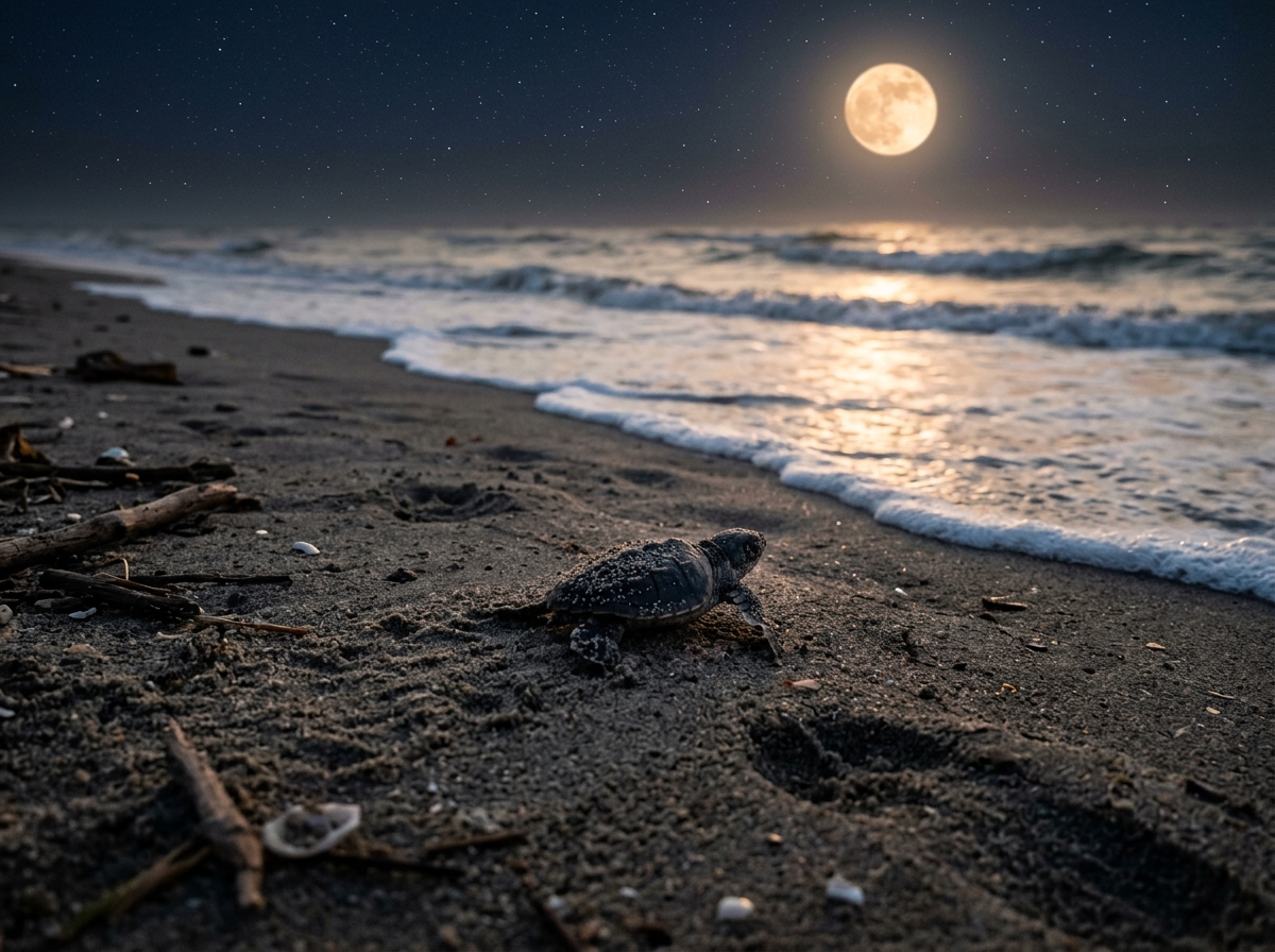 Baby sea turtle mission artwork